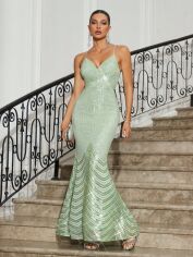 Акція на Плаття жіноче SHEIN GD-00146407 S Сіро-зелене від Rozetka