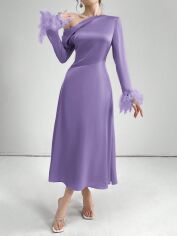 Акція на Плаття вечірнє міді літнє жіноче SHEIN GD-00143465 L Бузкове від Rozetka