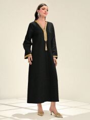 Акція на Плаття вечірнє міді осіннє жіноче SHEIN GD-00143643 L Чорне від Rozetka