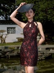 Акція на Плаття вечірнє коротке літнє жіноче SHEIN GD-00144082 L Комбіноване від Rozetka