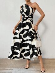 Акція на Плаття жіноче SHEIN GD-00146621 M Чорно-біле від Rozetka