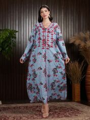 Акція на Плаття вечірнє довге літнє жіноче SHEIN GD-00143627 L Комбіноване від Rozetka