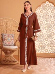 Акція на Плаття жіноче SHEIN GD-00143956 L Коричневе від Rozetka