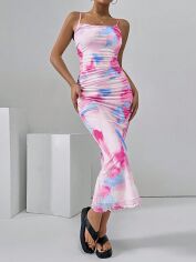 Акція на Плаття вечірнє міді літнє жіноче SHEIN GD-00143960 L Комбіноване від Rozetka