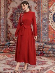 Акція на Плаття вечірнє довге осіннє жіноче SHEIN GD-00143973 L Червоне від Rozetka