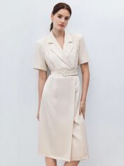 Акція на Плаття міді літнє жіноче SHEIN GD-00144002 L Айворі від Rozetka
