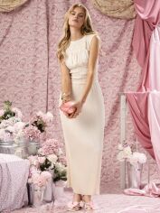 Акція на Плаття вечірнє довге літнє жіноче SHEIN GD-00144038 L Молочне від Rozetka