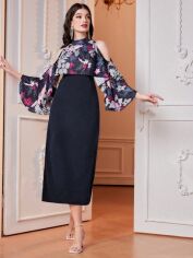 Акція на Плаття міді літнє жіноче SHEIN GD-00144198 L Темно-синє від Rozetka