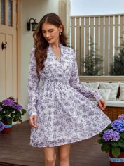 Акція на Плаття коротке літнє жіноче SHEIN GD-00144278 L Комбіноване від Rozetka