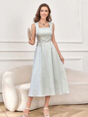 Акція на Плаття вечірнє міді літнє жіноче SHEIN GD-00144486 L Айворі від Rozetka
