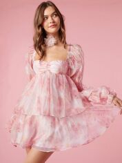 Акція на Плаття вечірнє коротке літнє жіноче SHEIN GD-00144646 L Комбіноване від Rozetka