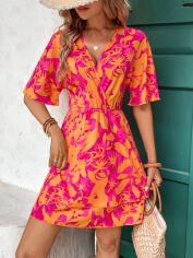 Акція на Плаття коротке літнє жіноче SHEIN GD-00144827 L Комбіноване від Rozetka