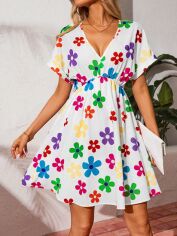 Акція на Плаття коротке літнє жіноче SHEIN GD-00144999 L Комбіноване від Rozetka