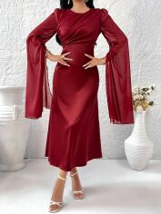 Акція на Плаття жіноче SHEIN GD-00114069 L Бордове від Rozetka