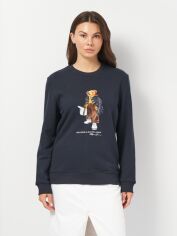 Акція на Світшот жіночий Polo Ralph Lauren 11503 M Темно-синій з принтом від Rozetka