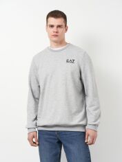 Акція на Світшот чоловічий Emporio Armani 11518 S Сірий з принтом від Rozetka