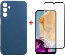 Акція на Комплект панель + скло DENGOS для Samsung Galaxy M15 5G Blue (DG-KM-89) від Rozetka
