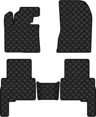 Акція на Килимки з екошкіри EVAtech ECO в салон авто для Sorento (XM) (Floor Gas Pedal) 5 seats Kia 2009-2012 2 покоління SUV EU Екошкіра чорна з чорною ниткою чорний кант від Rozetka