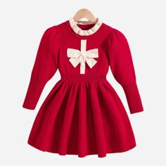 Акція на Дитяче тепле плаття для дівчинки SHEIN GD-00088321 104-110 см Червоне від Rozetka