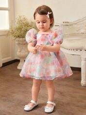 Акція на Дитяче ошатне плаття для дівчинки SHEIN GD-00140839 74-80 см Комбіноване від Rozetka