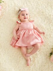 Акція на Дитяче ошатне плаття для дівчинки SHEIN GD-00135496 50-56 см Світло-рожеве від Rozetka