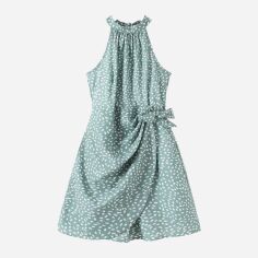 Акція на Підліткова літня сукня для дівчинки SHEIN GD-00136698 162 см Сіро-зелене від Rozetka