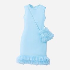 Акція на Підліткова літня сукня для дівчинки SHEIN GD-00136702 162 см Блакитна від Rozetka