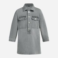Акція на Дитяча джинсова сукня для дівчинки SHEIN GD-00129312 122 см Сіра від Rozetka