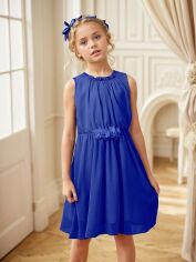 Акція на Дитяча літня сукня для дівчинки SHEIN GD-00129395 116 см Синя від Rozetka