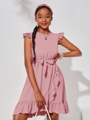 Акція на Підліткова літня сукня для дівчинки SHEIN GD-00154762 158 см Світло-рожева від Rozetka