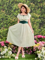 Акція на Підліткова літня сукня для дівчинки SHEIN GD-00119097 158 см Світло-зелене від Rozetka