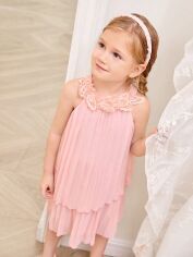 Акція на Дитяче літнє плаття для дівчинки SHEIN GD-00140315 104 см Світло-рожеве від Rozetka