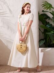 Акція на Підліткова літня сукня для дівчинки SHEIN GD-00136703 162 см Молочна від Rozetka