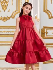 Акція на Підліткова святкова сукня для дівчинки SHEIN GD-00136399 146 см Червона від Rozetka
