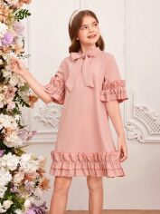 Акція на Підліткова святкова сукня для дівчинки SHEIN GD-00136299 140 см Світло-рожева від Rozetka