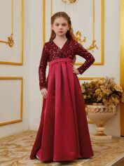 Акція на Підліткова святкова сукня для дівчинки SHEIN GD-00136417 146 см Комбінована від Rozetka