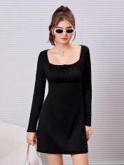 Акція на Підліткове плаття для дівчинки SHEIN GD-00136722 170 см Чорне від Rozetka
