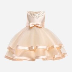 Акція на Дитяча святкова фатинова сукня для дівчинки SHEIN GD-00129244 104 см Кремова від Rozetka