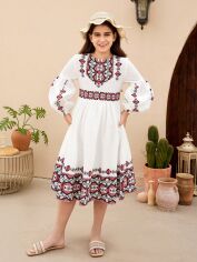 Акція на Підліткова святкова сукня для дівчинки SHEIN GD-00136553 152 см Біла від Rozetka