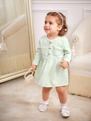 Акція на Дитяче ошатне плаття для дівчинки SHEIN GD-00128805 80-86 см Світло-зелене від Rozetka