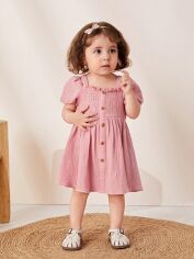 Акція на Дитяче літнє плаття для дівчинки SHEIN GD-00138857 62-68 см Світло-рожеве від Rozetka
