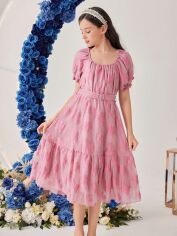 Акція на Підліткове літнє плаття для дівчинки SHEIN GD-00118236 152 см Світло-рожеве від Rozetka