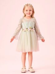 Акція на Дитяче ошатне плаття для дівчинки SHEIN GD-00129297 110 см Біле від Rozetka