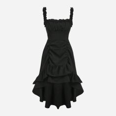 Акція на Підліткове літнє плаття для дівчинки SHEIN GD-00136766 176 см Чорне від Rozetka
