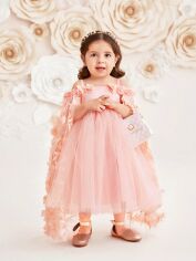 Акція на Дитяча святкова фатинова сукня для дівчинки SHEIN GD-00118201 86-92 см Світло-рожева від Rozetka