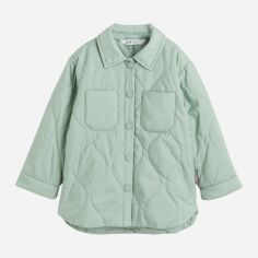 Акція на Підліткова демісезонна стьобана куртка для дівчинки H&M 1021925002c20 140 см Зелена від Rozetka