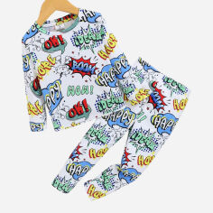 Акція на Дитяча піжама для хлопчика SHEIN GD-00082889 116-122 см Біла від Rozetka