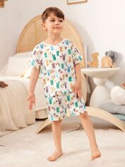 Акція на Дитяча літня піжама для хлопчика SHEIN GD-00140299 104 см Комбінована від Rozetka