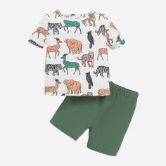 Акція на Дитяча літня піжама для хлопчика SHEIN GD-00140521 68-74 см Комбінована від Rozetka