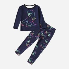 Акція на Дитяча піжама для хлопчика SHEIN GD-00129387 116 см Чорна від Rozetka